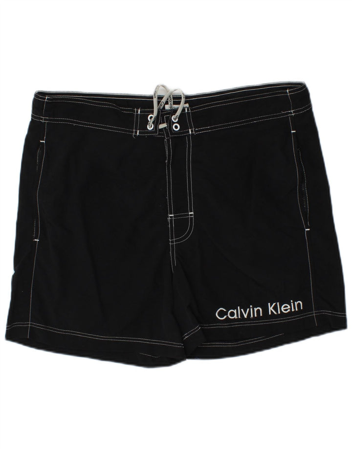 CALVIN KLEIN Short de Bain Graphique Homme Nylon Noir Moyen