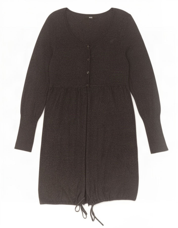 Marks & Spencer Pull cardigan long pour femme UK 10 Small Gris Viscose