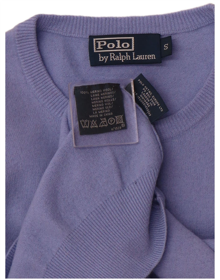 POLO RALPH LAUREN Pull à col rond pour homme en laine mérinos violette