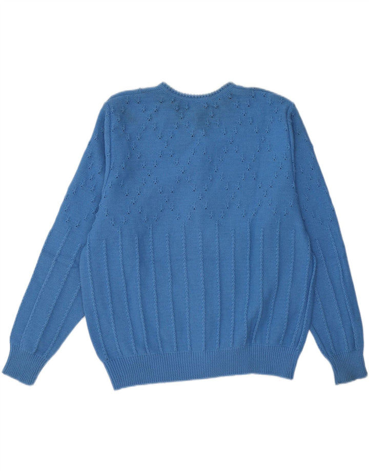 VINTAGE Womens Oversized Cardigan Sweater IT 50 XL Blue Acrylic Vintage Vintage and Second-Hand Vintage from Messina Hembry 