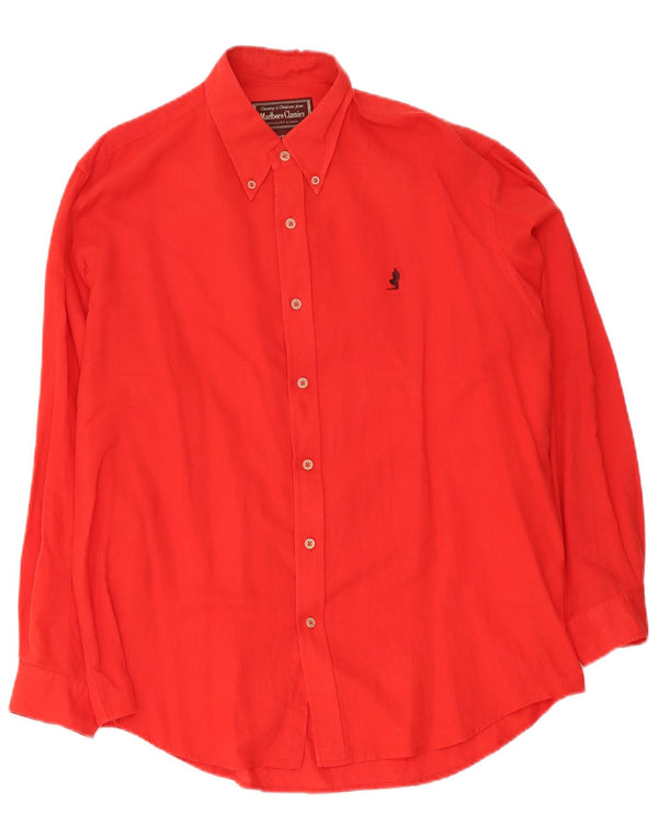 Marlboro Classics Chemise Homme Grand Lin Rouge