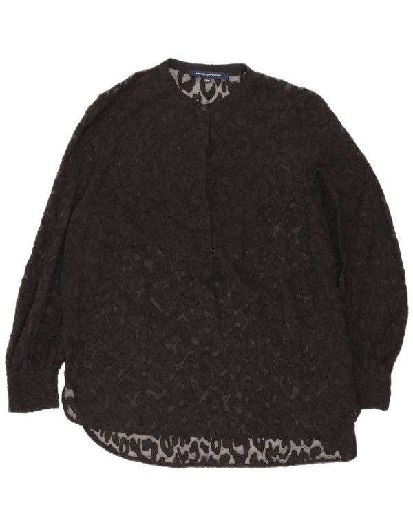 French Connection Tunique transparente pour femme UK 12 Medium Noir