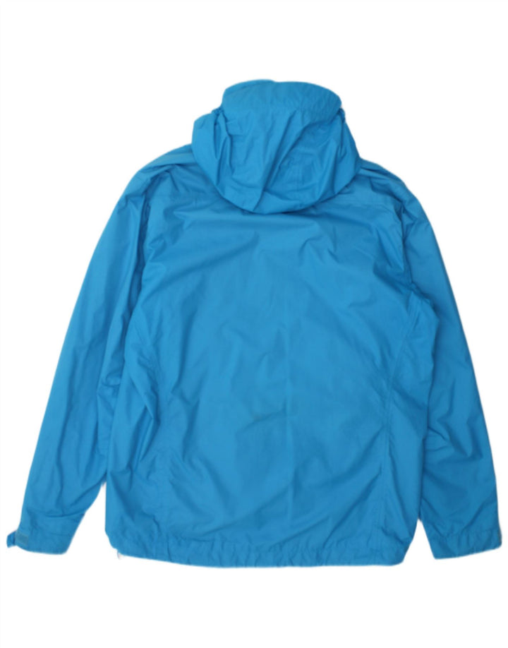 Adidas Veste de pluie à capuche pour homme UK 40 Large Bleu Nylon