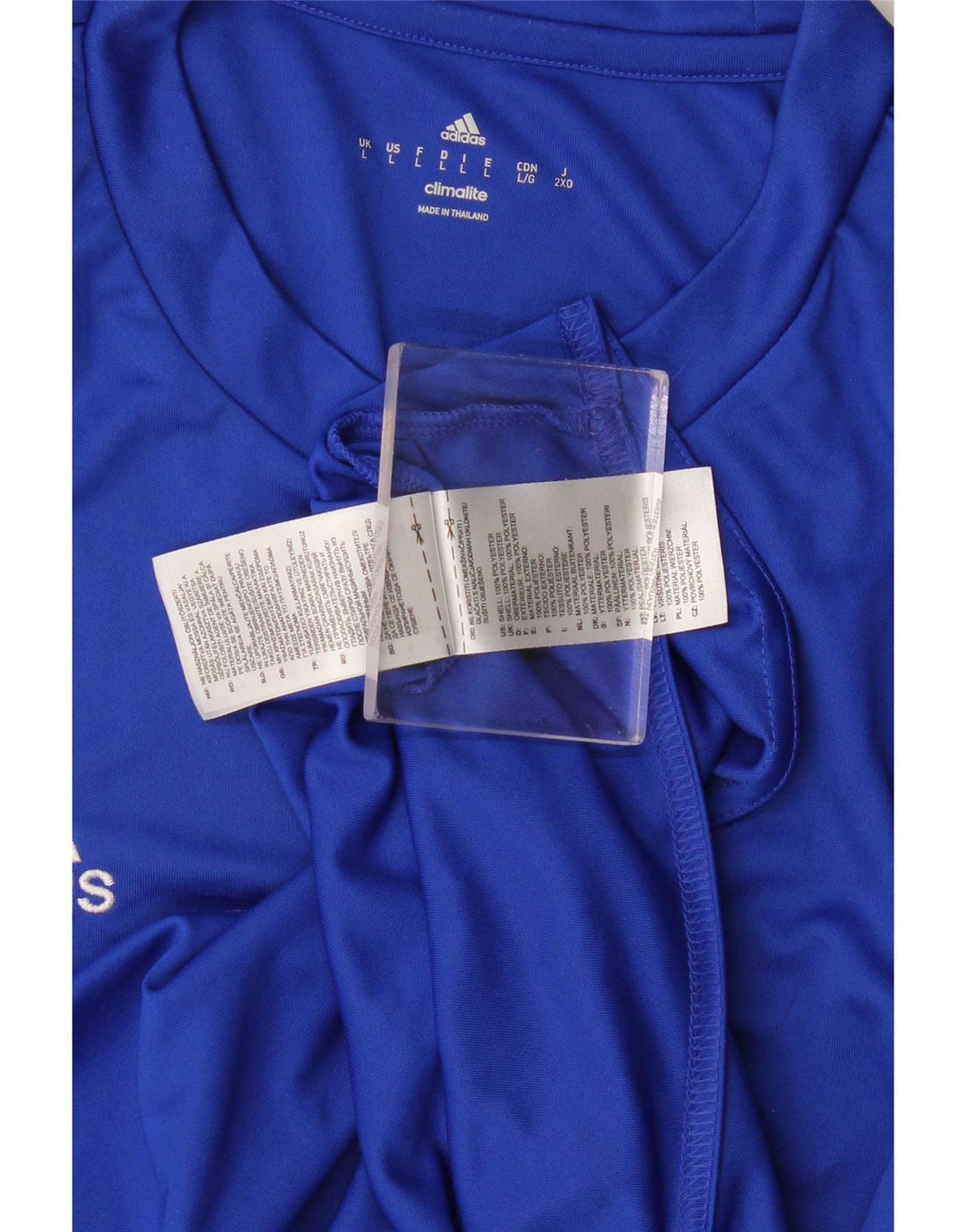 Adidas Hommes Climalite T-Shirt Haut Grand Bleu Polyester