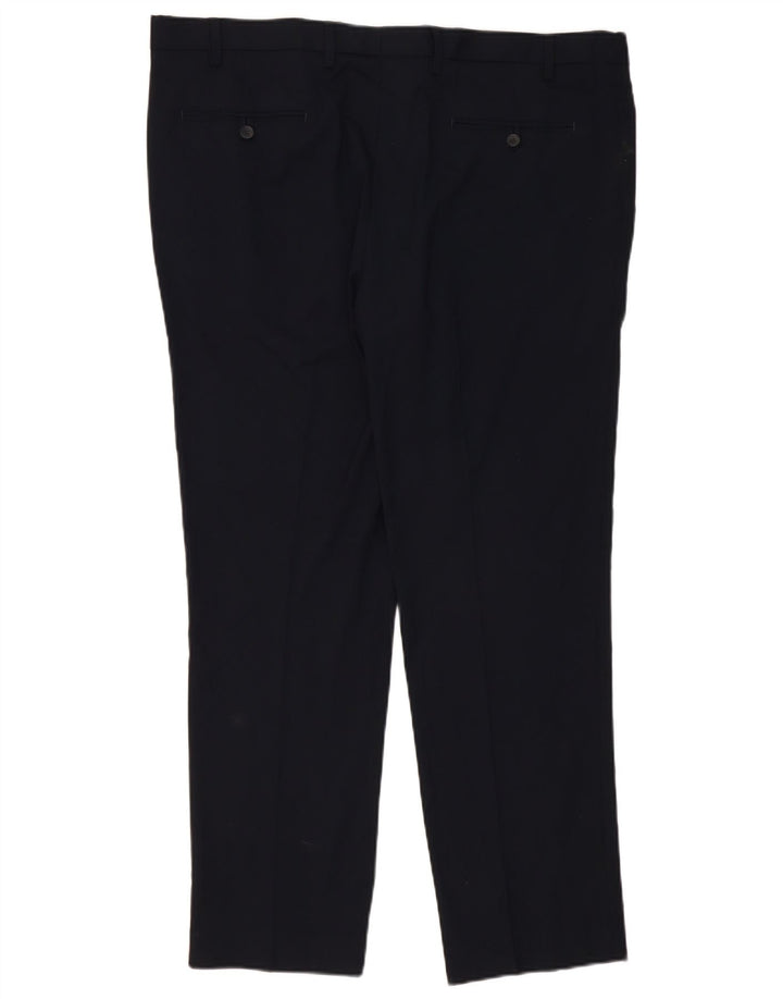 Marks & Spencer Pantalon Chino Slim Homme W42 L31 Bleu Marine Polyester