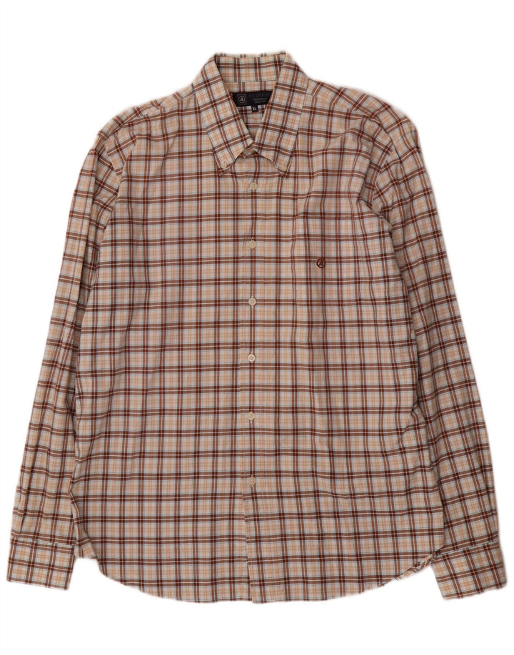 Ivy Oxford Chemise Homme XL Marron Carreaux Coton