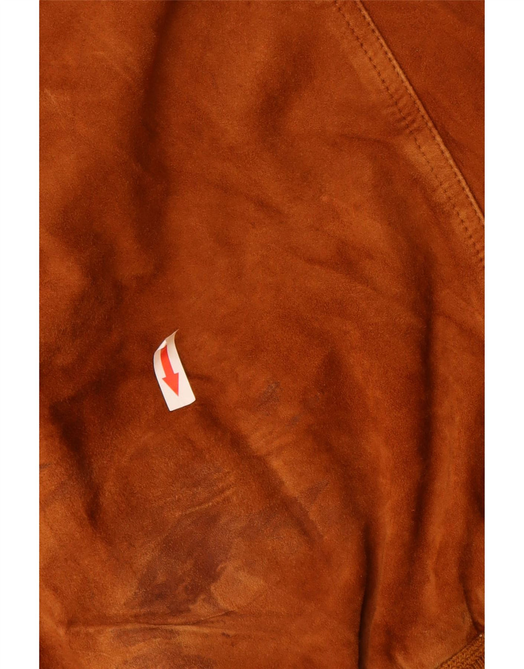 vintage Mens Suede Bomber Jacket IT 56 3XL Cuir Marron