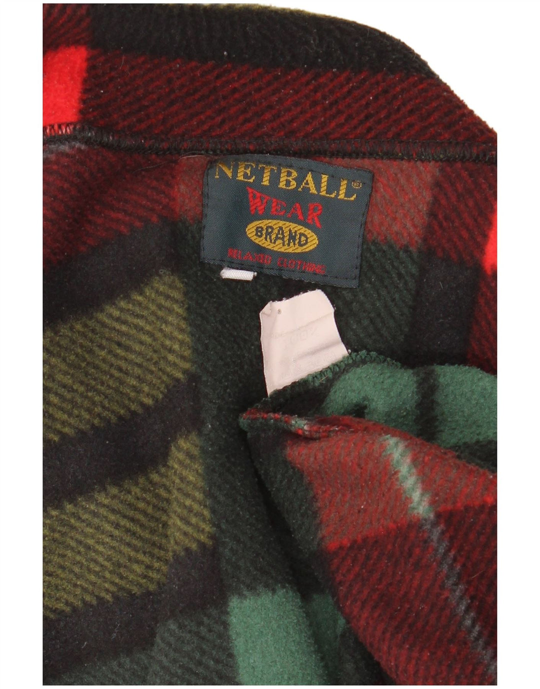 vintage Mens Overshirt Fleece Shirt Grand Multicolore Check Polyester