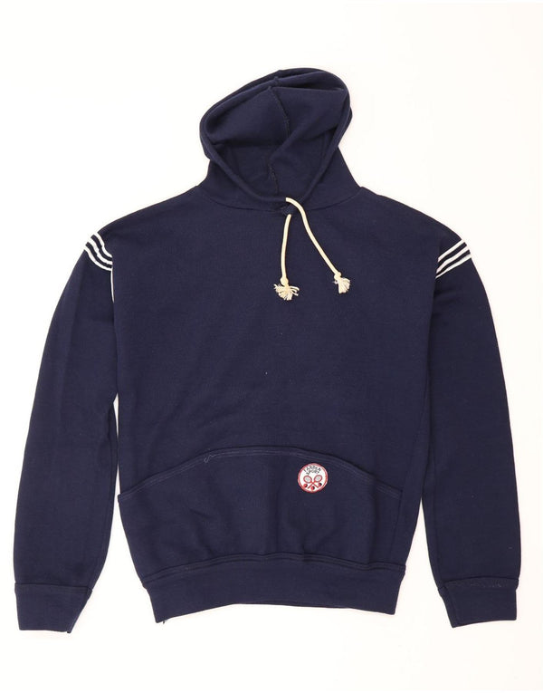 VINTAGE Pull à capuche pour homme Bleu marine moyen