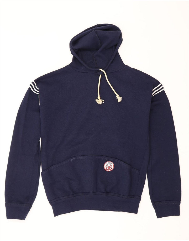 VINTAGE Pull à capuche pour homme Bleu marine moyen