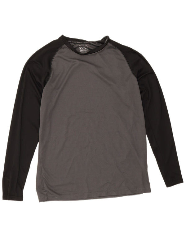 Mountain Warehouse Haut IsoCool Manches Longues Homme Gris Colorblock Petit