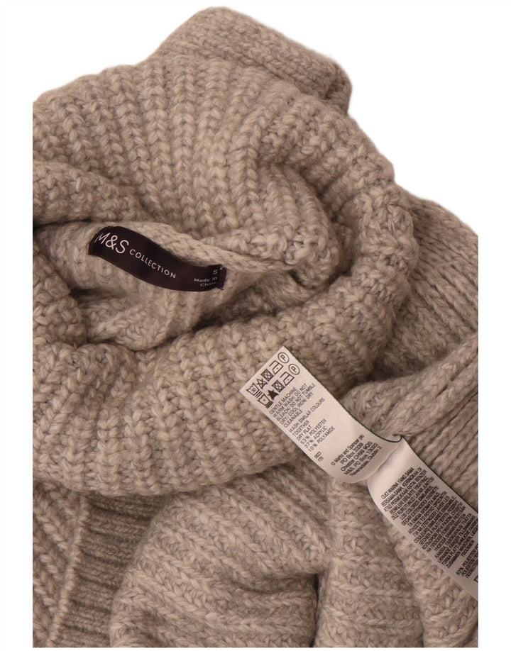 Marks & Spencer Débardeur à col roulé pour femme UK 10 Small Gris Polyester