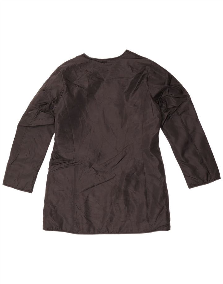 Eddie Bauer Veste Bomber Femme UK 14 Moyen Noir Polyester