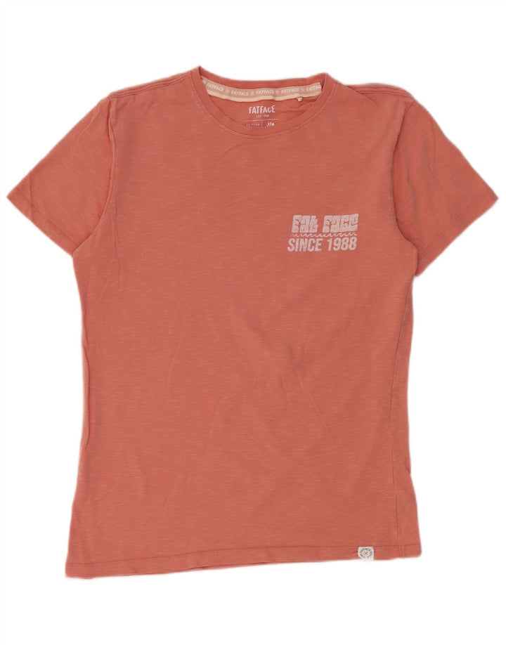 Fat Face T-Shirt Graphique Régulier Homme Petit Rose Coton