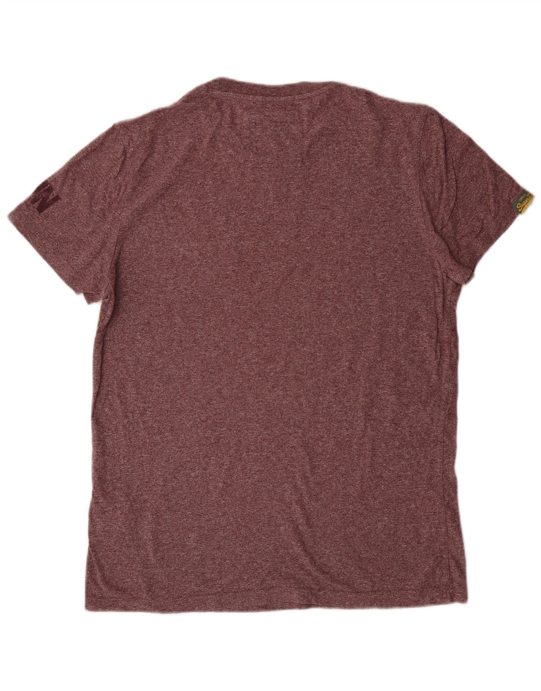 Superdry T-Shirt Graphique Femme Large Maroon Flecked Cotton