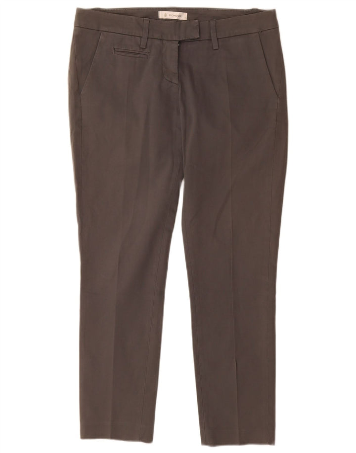 DONDUP Pantalon Chino Slim Fit Femme W28 L28 Gris Coton