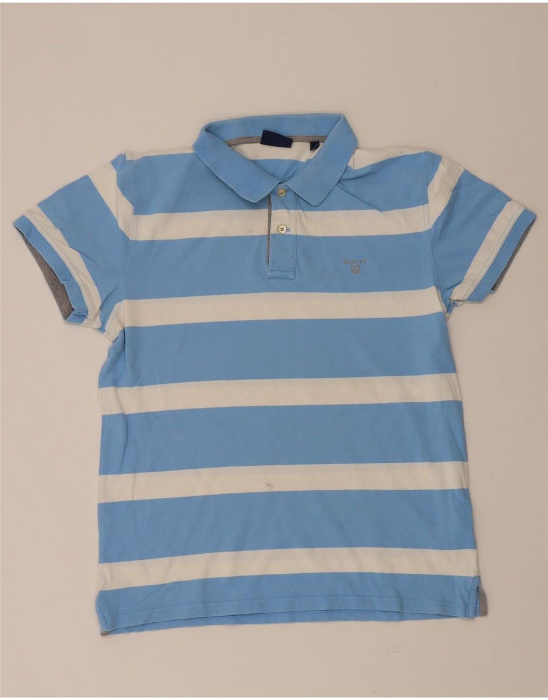 Gant Polo Homme Large Bleu Rayé Coton
