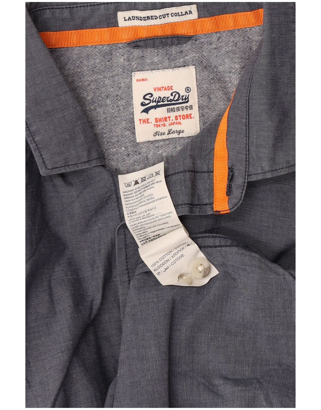 Superdry Chemise Homme Large Gris Coton