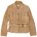 veste en daim femme vintage IT 48 XL Cuir Beige