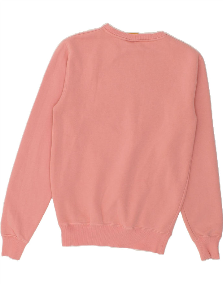 ELLESSE Womens Graphic Sweatshirt Jumper UK 8 Small Pink Cotton Vintage Ellesse and Second-Hand Ellesse from Messina Hembry 