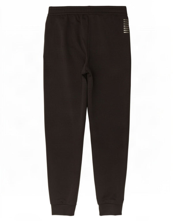 Emporio Armani Pantalon de survêtement graphique pour hommes Joggers Large Noir