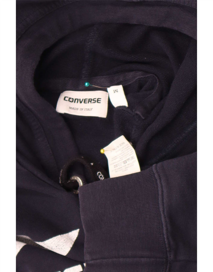 Converse Pull à capuche graphique en coton bleu marine moyen pour homme