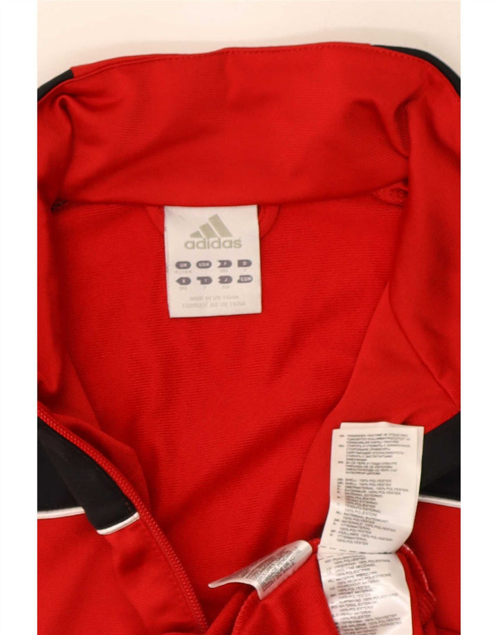 Adidas Veste de survêtement pour homme UK 42/44 Large Rouge Colorblock Polyester