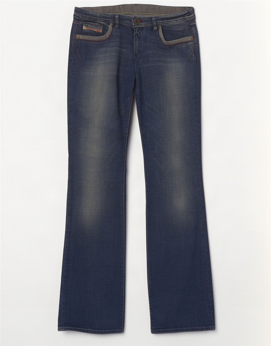 Diesel Jeans Bootcut en détresse pour femmes UK 16 Large W32 L33 Coton bleu