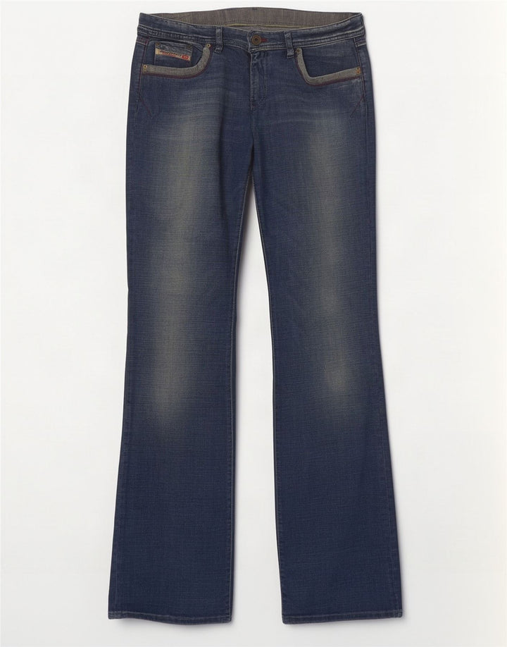 Diesel Jeans Bootcut en détresse pour femmes UK 16 Large W32 L33 Coton bleu
