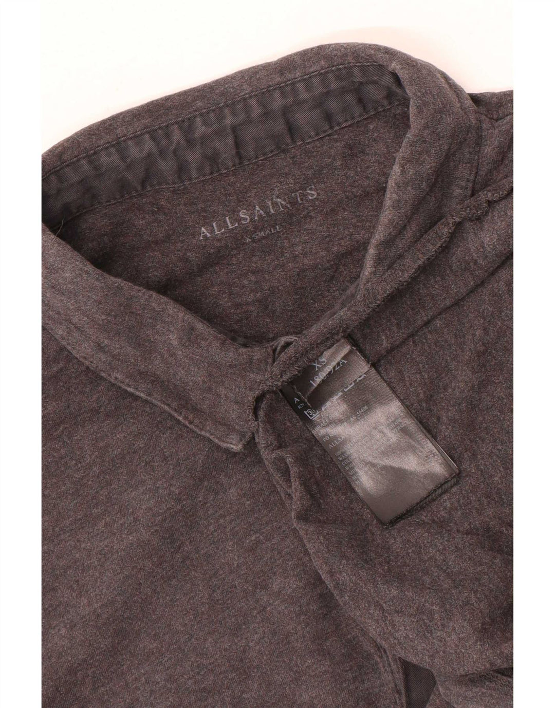 All Saints Polo Homme XS Gris Coton