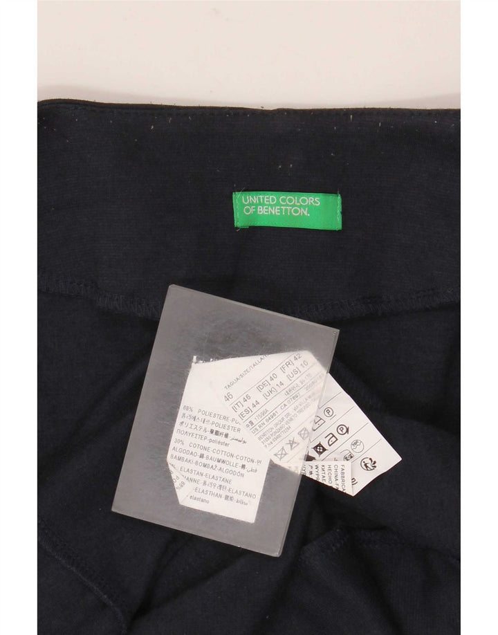 Benetton Veste blazer militaire à 1 bouton pour femme UK 14 Large Bleu marine
