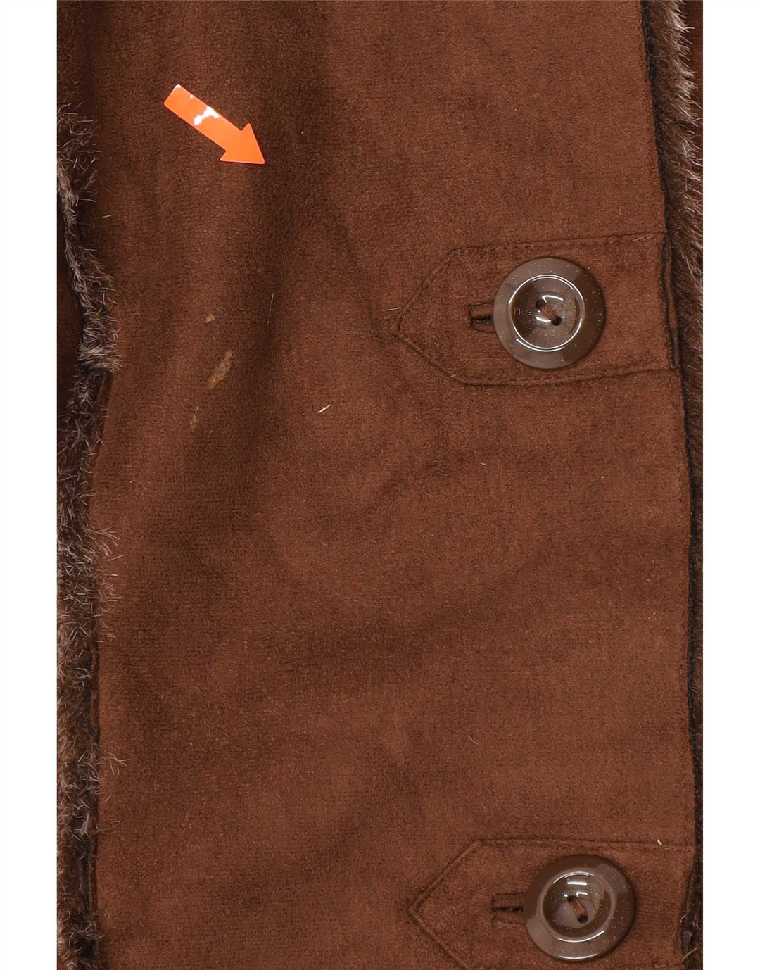 Centigrade Manteau Sherpa surdimensionné pour femme UK 10 Petit Marron Polyester