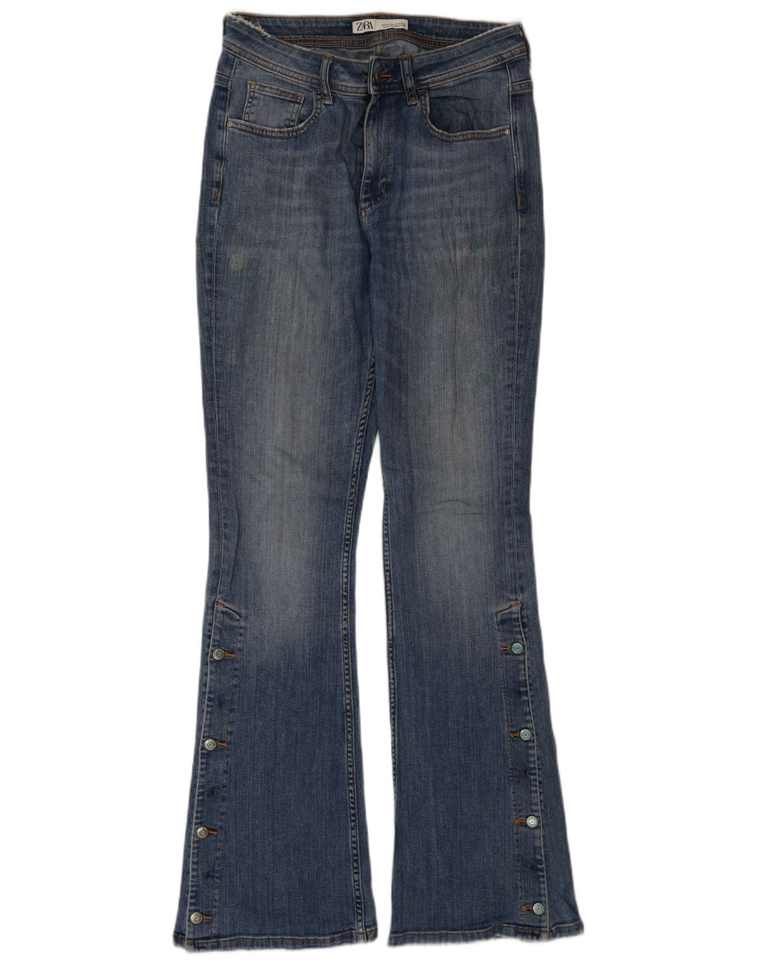 Zara Jean évasé pour femme EU 38 Small W28 L32 Bleu