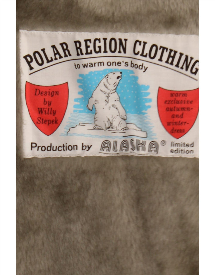 vintage Mens Sherpa Bomber Jacket UK 40 Grand Gris