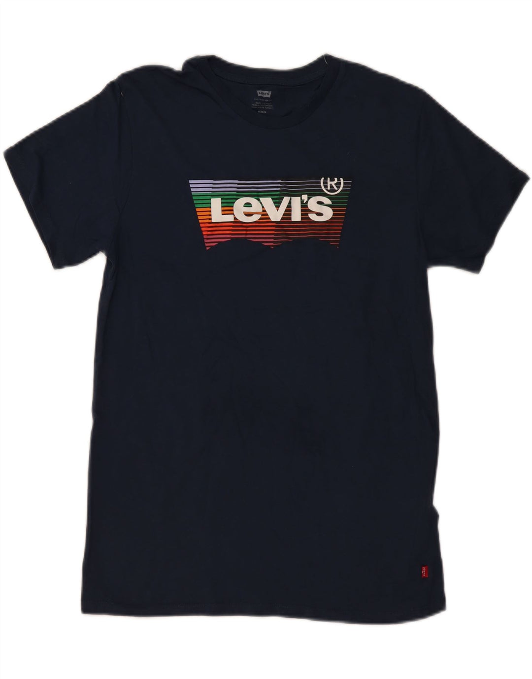 LEVI'S T-Shirt Graphique Homme Bleu Marine Moyen Coton