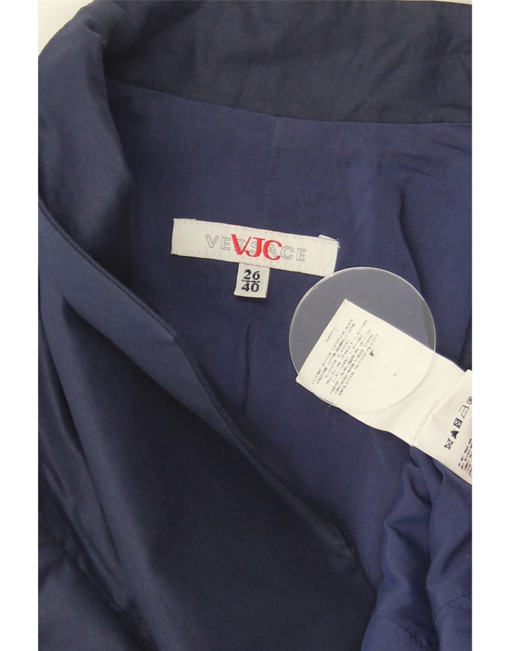 Versace Veste Blazer 1 Bouton Femme IT 40 Petit Coton Bleu Marine