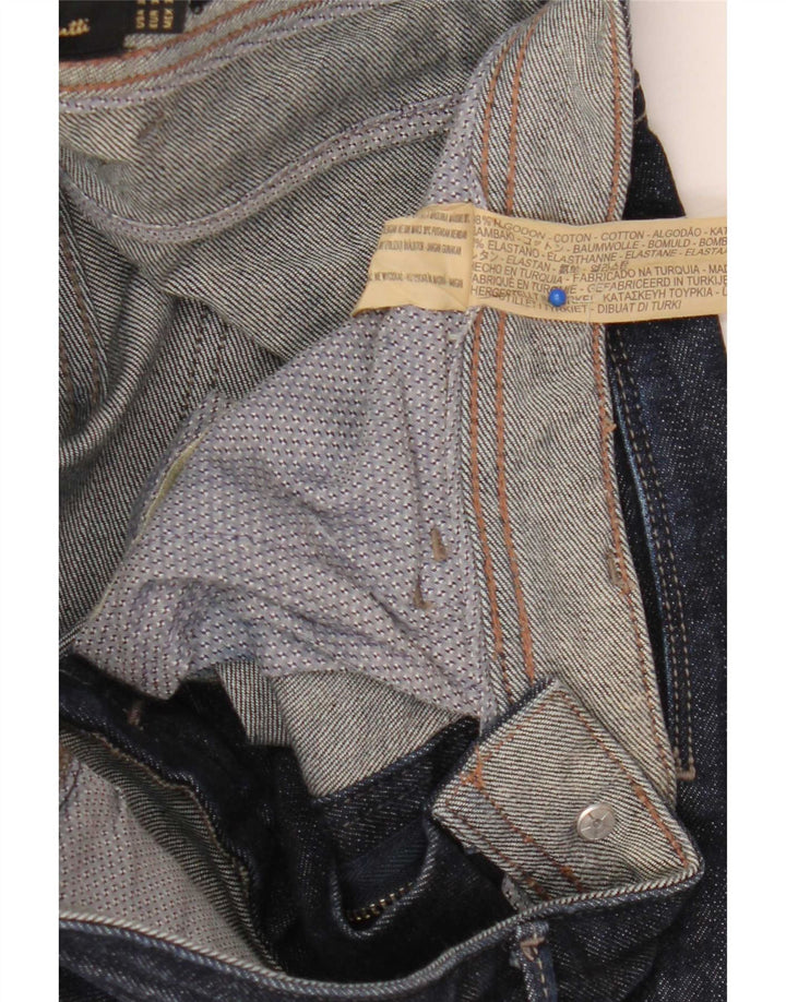 Massimo Dutti Jean slim pour homme EU 38 Small W30 L32 Bleu marine Coton
