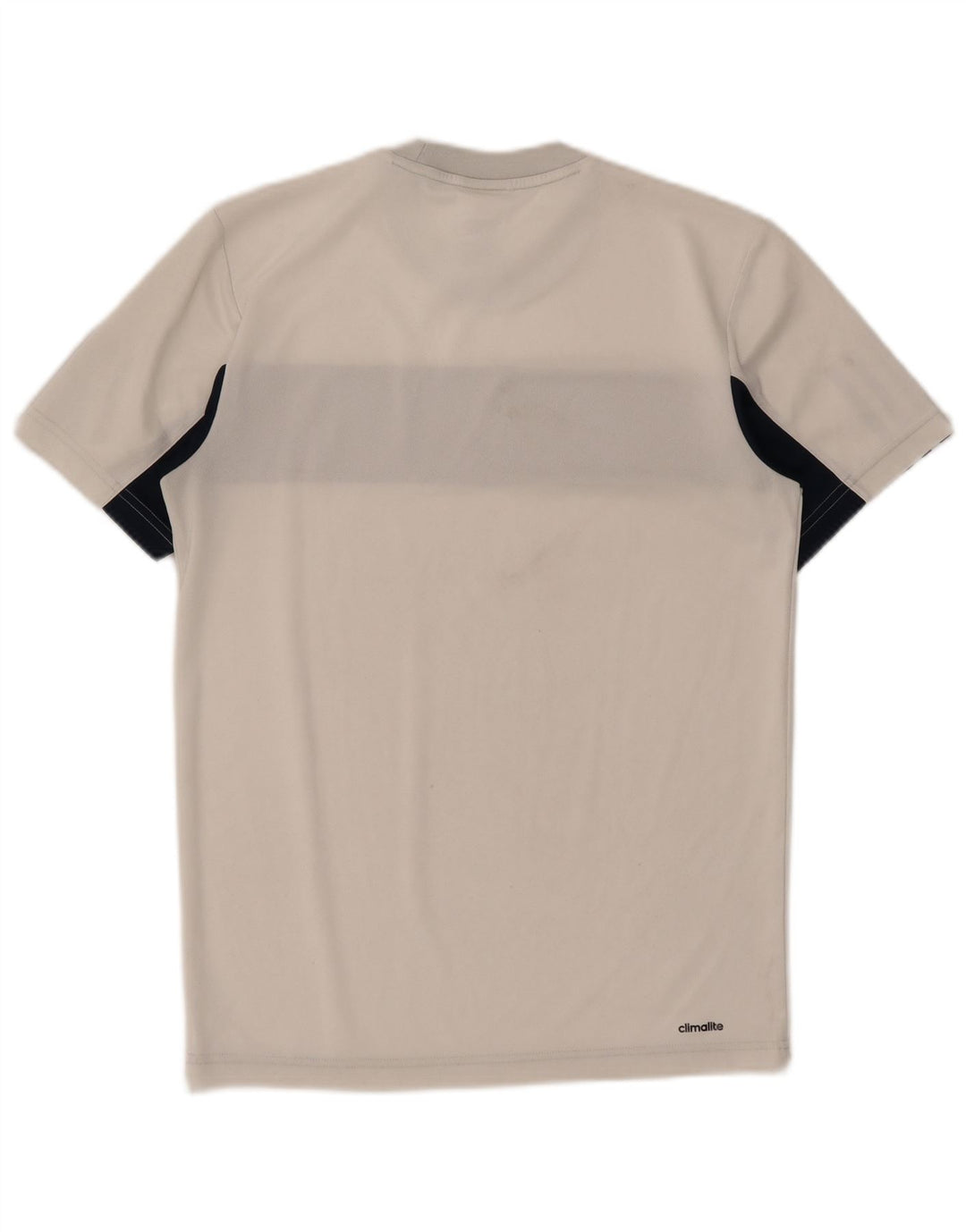 ADIDAS T-shirt de tennis pour hommes, petit, blanc, color block, en polyester