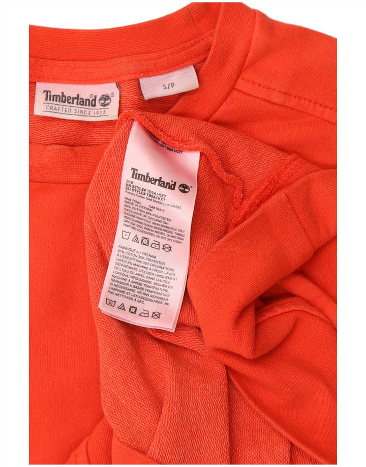 Timberland Sweat-shirt pour homme en coton orange Small