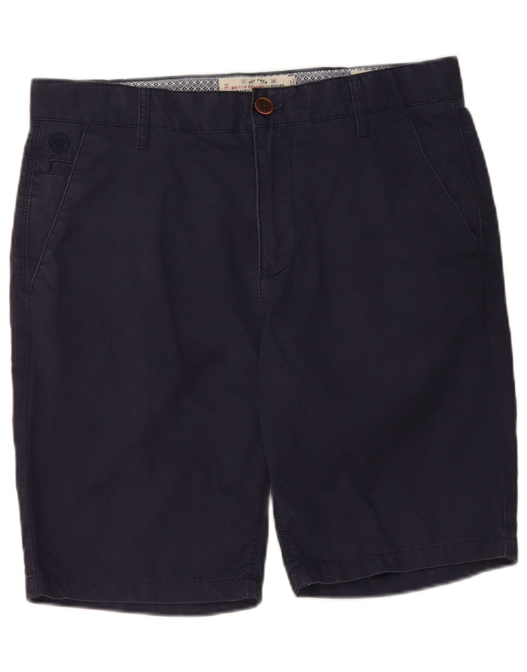 Fat Face Short Chino Homme W32 Bleu Marine Moyen Coton