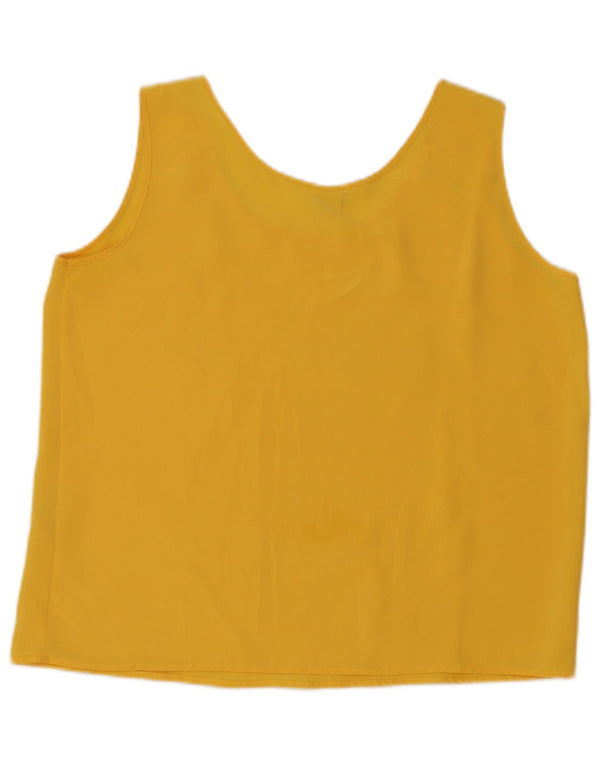 Primavera Firenze Chemisier surdimensionné sans manches pour femme US 4 Petit Jaune