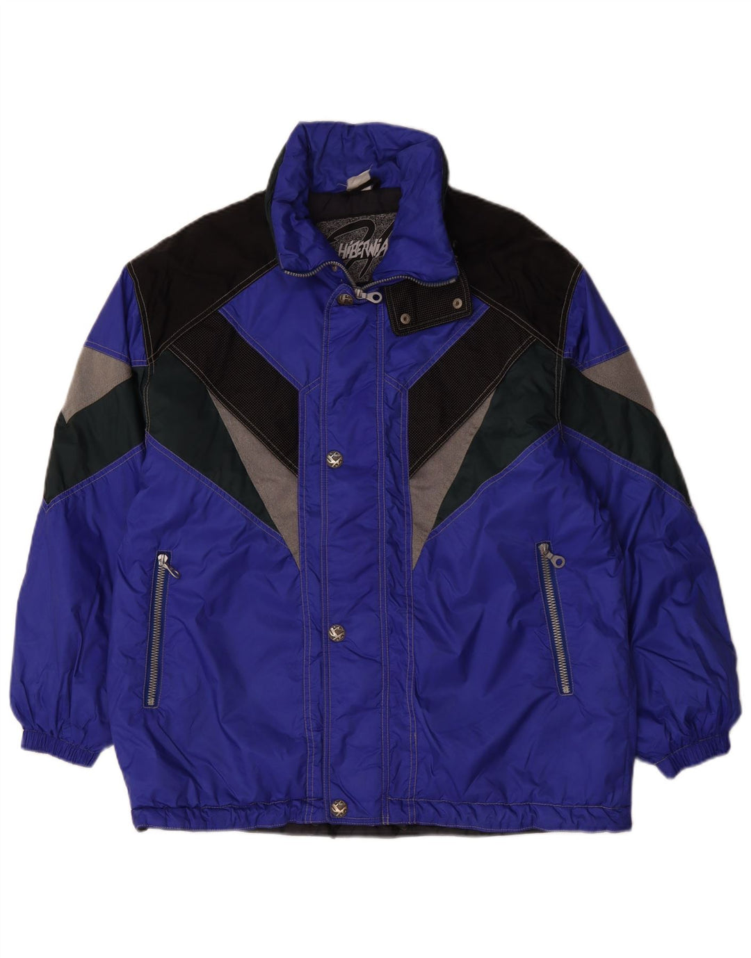 Hibernia Veste de ski pour homme UK 38 Bleu moyen Colourblock Polyamide