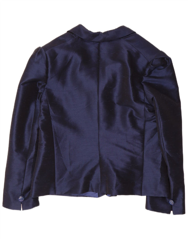 LUCIANO SOPRANI Veste blazer 4 boutons pour femme UK 16 Large Bleu marine
