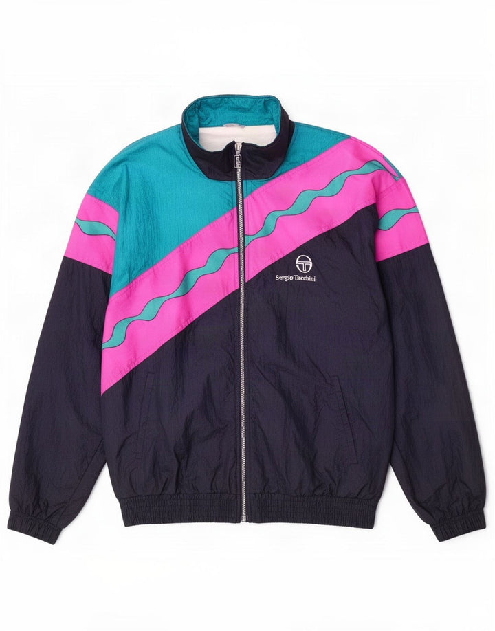 Sergio Tacchini Veste de survêtement pour homme IT 46 Small Bleu marine Colourblock