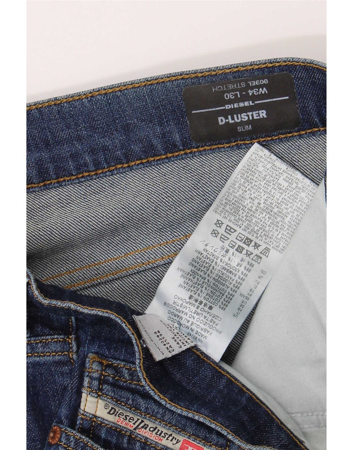 Diesel Jean D-Luster Slim W34 L30 Homme Bleu Coton