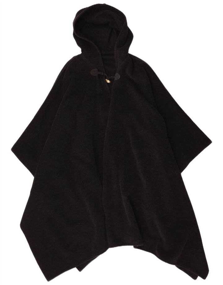 manteau poncho à capuche femme vintage taille unique noir