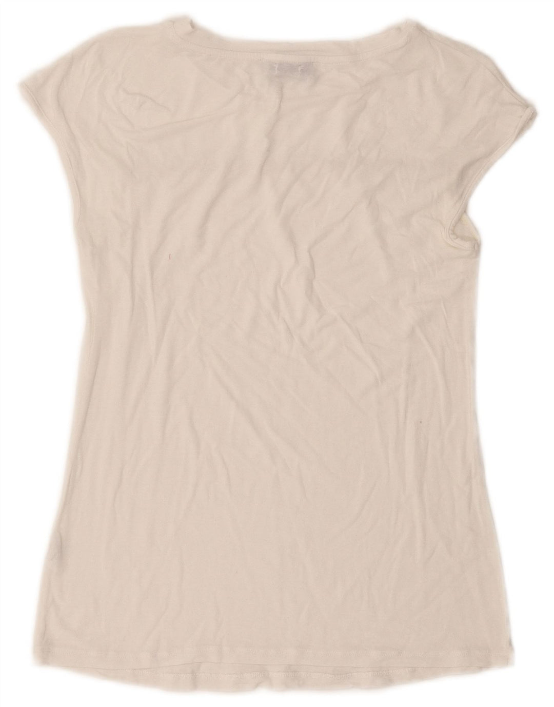 GUESS T-Shirt Femme UK 10 Petit Blanc