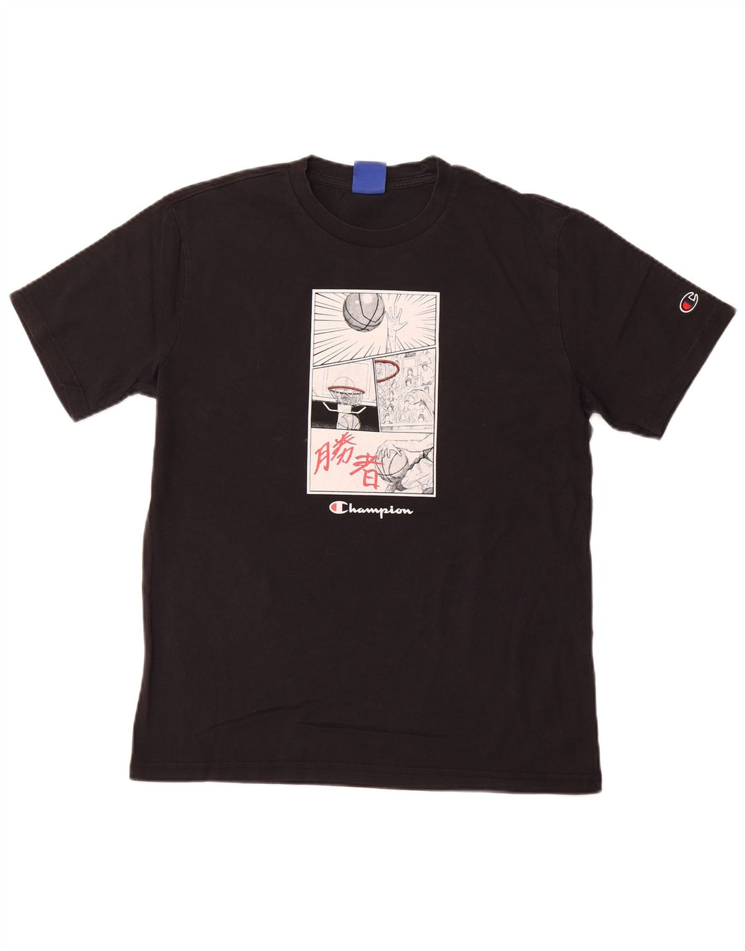 CHAMPION T-Shirt Graphique Homme Noir Moyen