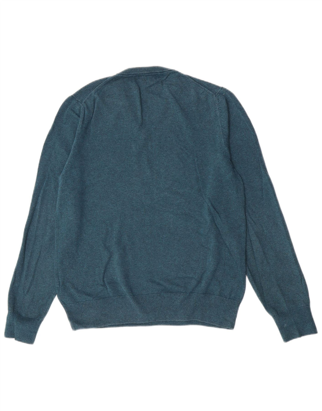 Marks & Spencer Pull Col V Homme Vert Moyen Coton
