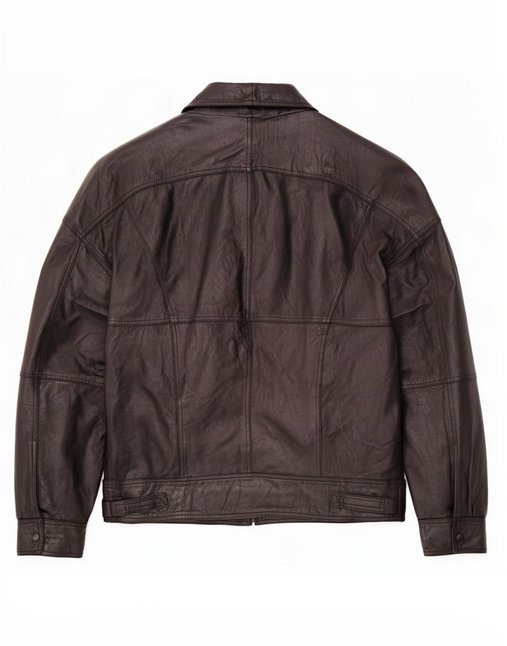 veste en cuir homme vintage IT 52 XL Noir